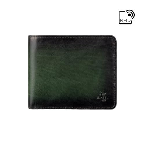VISCONTI Atelier Collection Milo Leather Wallet RFID AT58, Burnish Blue (Burnish Green)2