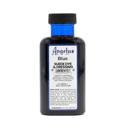 Top 10 Picks for the Best Dye for Suede Shoes Reviewed 14 Angelus Brand Suede & Nubuck Dye & Dressing w/Applicator - 3 oz, Blue