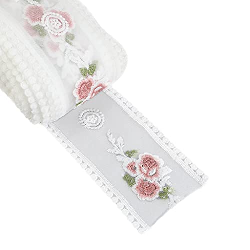 Lace Woven Band Lenth 30yards White Lace Trim & Embellishments Handmade Wedding Decoration Clothing Lace Trim Gift Tulle Trim for Sewing