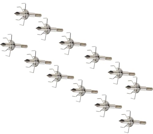 Ontsho 125 Grain Small Game Broadheads Sharp Points 12 PK Judo with Broadhead Case Small Game Arrow