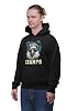knut Fashion & Streetwear Men's American Football Champs, Hoodie with Hood, Outfit, Jumper, Clothes, Sizes XS-5XL, black, L #2