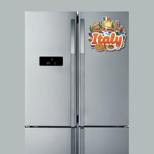 Image of Premium Laser Cut MDF Fridge Magnet for Home Decor, Vibrant Layered Travel Artwork Souvenir Gift with Strong Magnetic Hold, Refrigerator Decoration for Kitchen & Office - Italy