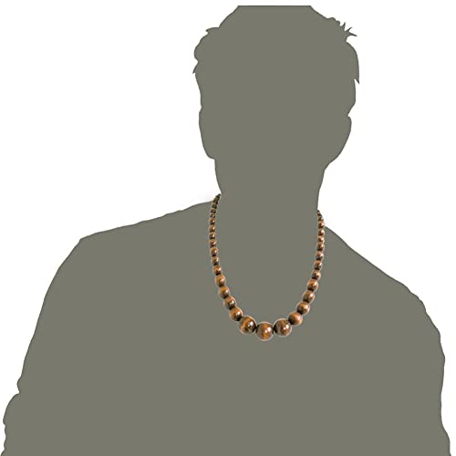 Xianli Wang Natural Wood Beads Necklace for Men Women Wooden Chain Unisex Chunky Bead Necklaces2