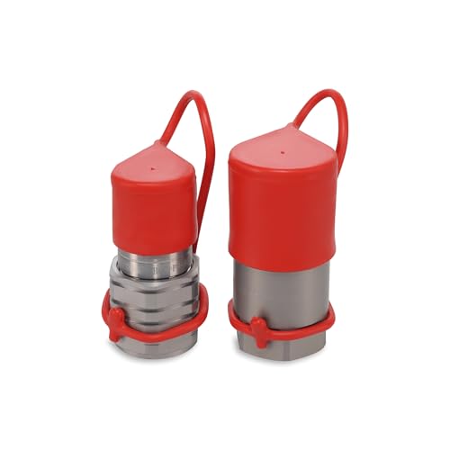 Image of 1 /2″ Flat Face Hydraulic Quick Couplers Set - 1 /2″ SAE Port