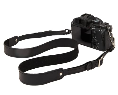 Personalized Leather Camera Straps For Photographers - Comfortable Neck And Shoulder Camera Strap For Dslr Cameras - Unique Handmade Camera Gifts For Women And Men (Black) #TOP16