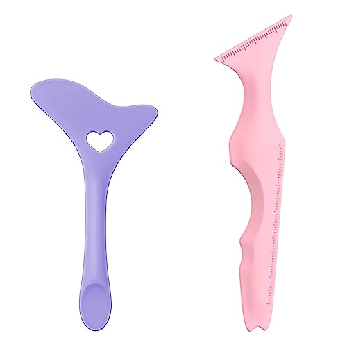 Bikasun 2 plantillas de silicona para delineador de ojos, punta de ala, delineador de ojos, aplicador de pestañas