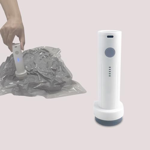 OVRRCSME Cordless Electric Vacuum Pump for Vacuum Storage Bags Travel Air PUM（Storage Bags Not...