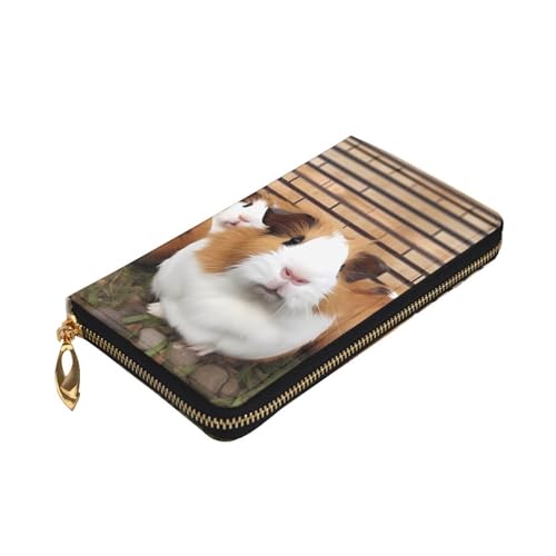 Guinea Pigs Wallet for Men Women Long Purse Leather Clutch Large Business Handbag Travel Phone Holder Credit Card Holder Money Case with Zipper Leather Wallets Gift3