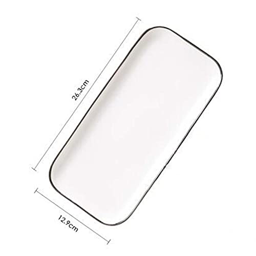 Paleta de acuarela de cerámica con tapa rectangular de múltiples rejillas blancas 5