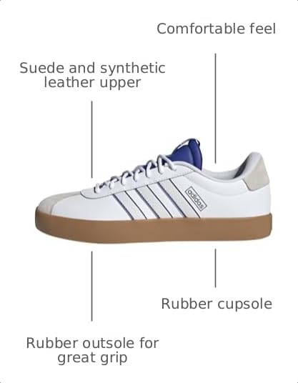 Image of adidas Vl Court 3.0 Lace Up Sneakers Shoes Casual - Grey