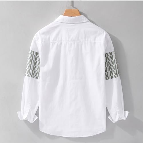 Image of Afflatus Men's Casual Shirt with Geometric Print | Premium Cotton Full Sleeve Shirt for Men | Stylish Regular Fit Fashion Trend | Casual, Party & Smart Casual Wear