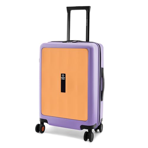 Image of Nasher Miles Zanzibar TSA Lock Hard-Sided Polycarbonate 8 Wheels Double Spinner Cabin Luggage Peach Lavender 20 inch |55cm Trolley Bag| Suitcase,Small