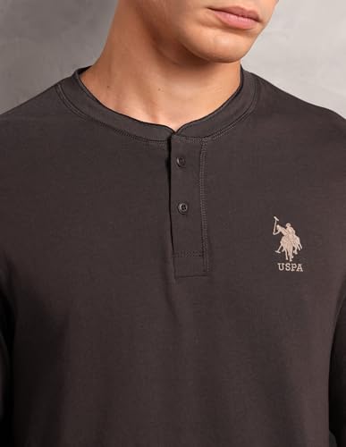 Image of U.S. POLO ASSN. Men Comfort Fit Heathered Cotton I655 Regular Fit T-Shirt - Pack of 1