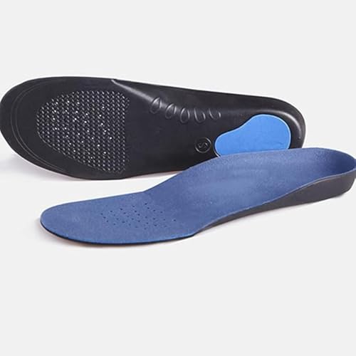 Image of Orthopedic Insoles for Plantar Fasciitis Medium Arch Support Shoe Inserts for Flat Feet, Heel Spurs & Foot Pain Relief - Shock Absorbing Comfort Insoles for Men & Women (Blue) Pack of 1 Pair