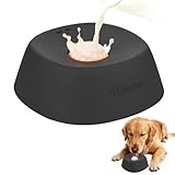 Yipetor Slow Feeder Dog Bowls for Liquid Treat, Anti-Slip【Entertained Ball-in】 Bone Broth Dog Lick Bowl, 3/4 Cup Yogurt Pup Lick Toy for Large Medium Small Breeds Dietary Supplement/Post-op Nutrition