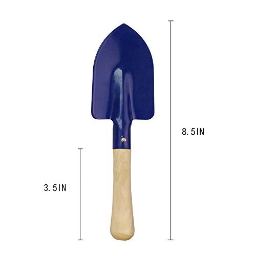 DxJ 4 Piece Garden Tool Set with Shovel/Rake/Trowel/Leaf Shovel | Compact Design for Gardening, Weeding, and Soil Loosening | Metal Head with Hardwood Handle - Image 3