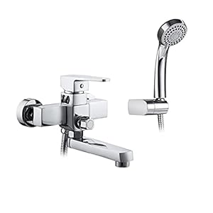 NESHO Einhebelmischer Badewannen-Duschsystem Chrom