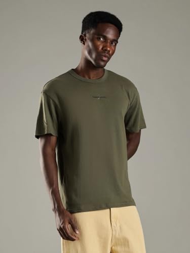 Image of Solid Relaxed Fit Cotton T-Shirt