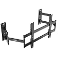 monTEK Full Motion Corner TV Wall Mount for 55-90 Inch LCD LED Flat Curved TVs, Heavy Duty TV Wall Mounts with 176lbs Weight Capacity, Dual TV Wall Arm Perfect for Corner, Bedroom, Max VESA 600x400mm