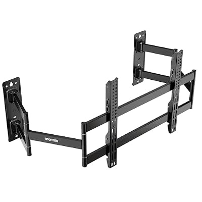 monTEK Full Motion Corner TV Wall Mount for 55-90 Inch LCD LED Flat Curved TVs, Heavy Duty TV Wall Mounts with 176lbs Weight Capacity, Dual TV Wall Arm Perfect for Corner, Bedroom, Max VESA 600x400mm