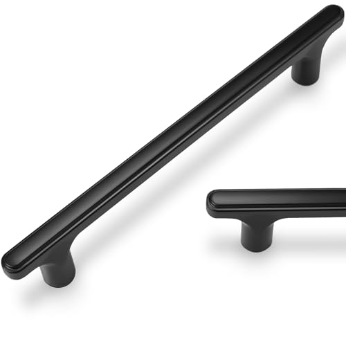 10個パック 5インチ(128mm) マットブラック キッチンキャビネットハンドル キャビネ取っ手 ブラ 引き出し取っ手 キッチン金具 ハンドル ドレッサー