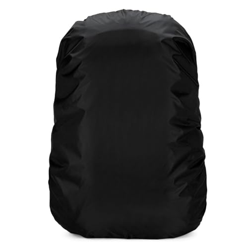 SSKHE Protection Sac à Dos Pluie Imperméable avec Bandes Réfléchissantes – Housse Anti-Pluie pour Randonnée, École et Activités Extérieures. (Black)
