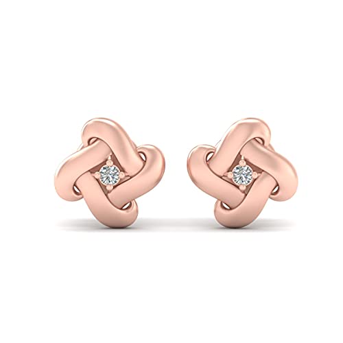 Pendientes de nudo de plata 925 y oro rosa, la joya ideal para looks de oficina y eventos