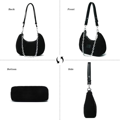 Image of Eslcorri Shoulder Bag for Women, Small Crescent Hobo Bag Everyday Purse Cute Handbags for Women 2025