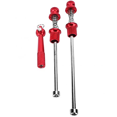 Blocages rapides vélo antivol aluminium rouge axe de roue VTT route