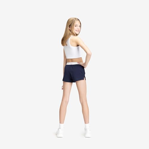 Image of Soffe Youth Girls' Authentic Cheer Shorts, Athletic Cotton Blend, 2.75 inch Inseam, 3 Pack