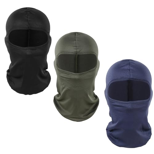 Balaclava Ski Mask, Motorcycle UV Protector Scarf, Summer Cooling Neck Gaiter, Balaclavas Breathable Full Face Cover 3 Pieces
