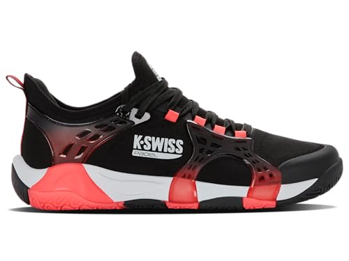 K Swiss K Frame Padel, Tenis Shoe Hombre, Black Micro Chip Neon Lava, 41.5 EU