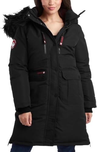 CANADA WEATHER GEAR Womens Parka, Warm Winter Coat for Women, Insulated Winter Jacket for Women, Faux Fur Removable Hood