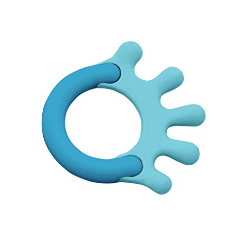green sprouts Cornstarch Hand Teether, Aqua