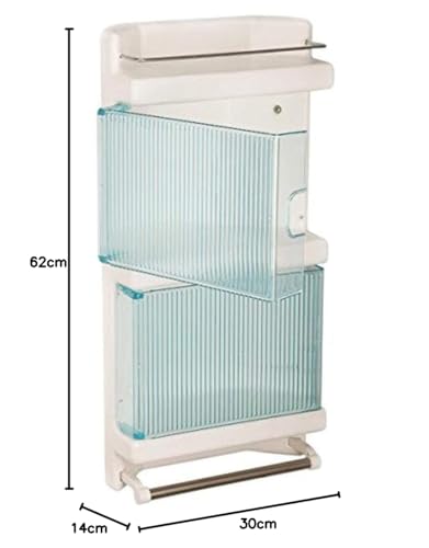 Image of CIPLA PLAST Plastic Bathroom Corner BRC-816 King Corner Cabinet Shelf (White)