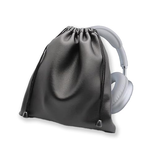Laxifluent Headphone Case, Headphones Carrying Bag Universal Storage Pouch, Protective Portable Travel Bag, Soft PU Earphone Carrying Case with Durable Design (1 PCS)【 20 * 22cm】