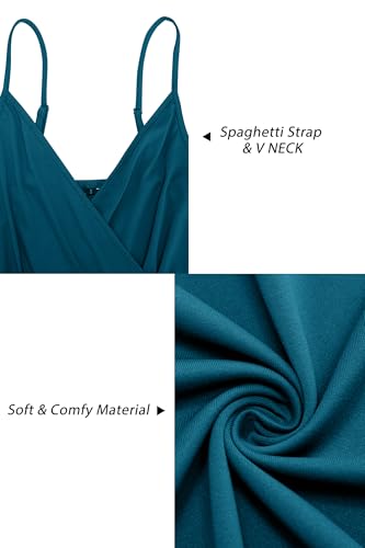 Image of Newshows Women's 2026 Lightweight Summer Wedding Guest Beach Vacation Casual V Neck Split Flowy Maxi Dress