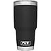 YETI Rambler - Vaso aislado al vacío de acero inoxidable de 30 onzas con tapa, color negro