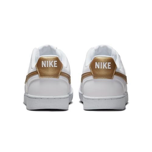Image of Nike W Court Vision LO NN-White /Metallic GOLD-WHITE-DH3158-105-8UK