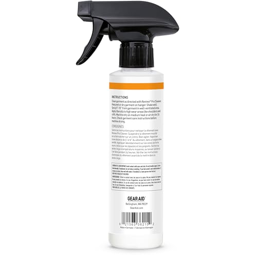 Image of GEAR AID Revivex Durable Water Repellent (DWR) Spray for Waterproof Jackets, Rain Gear, Gore-TEX, Tents & Camping Gear - Restore Waterproofing & Breathability, Various Sizes