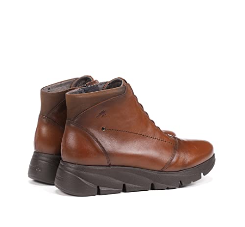 Fluchos Para Mujer. F1358 Botines De Piel Bona F1358 MarróN (37), Plano, 1 A 3Cm, Cordones, Casual - 3