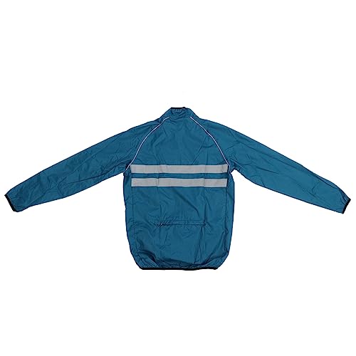 Chaqueta Reflectiva Rompeviento para Ciclismo Hombre Azul XL miniatura 5