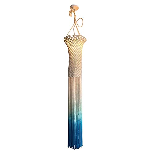 Lustre d'escalier anti-zones sombres, suspension bohème en coton pour habiller les hauts plafonds