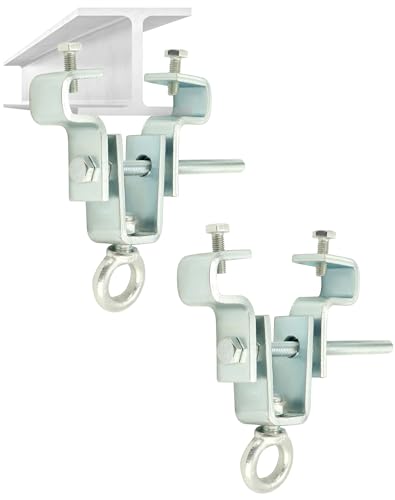 QWORK Steel I Beam Hanger, Steel Beam Clamp, Punch Bag Accessories for Beams, Adjustable from...