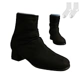 1. Design tendance à imprimé léopard : Ces bottines pour femmes présentent une finition en suède à imprimé léopard élégante, ajoutant une touche audacieuse et à la mode à toute tenue d'automne et d'hiver.