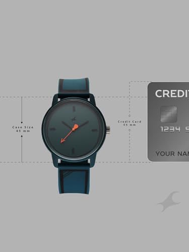 Image of Fastrack Tees Zine with Dark Green Dial Dark Green Silicon Strap Watch for Unisex - 38145PP07W
