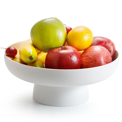 NUTRIUPS Obstschalen, Obst Kunststoff Obstkorb, Weiß Runder Obstschale