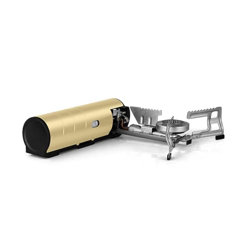 Estufa De Quemador Metálico Plegable 2600W - Hornillos De Camping, Hornillo Plegable | Estufa De Viaje De Camping Ajustable De 3 Velocidades Con Bolsa De Almacenamiento Para Agua De Cocina Al Aire
