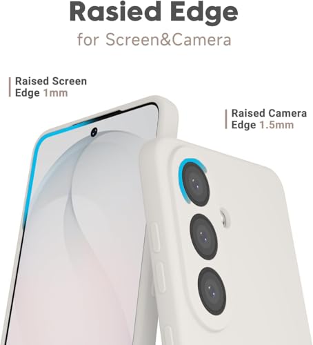 Image of DIZORO Microfiber Candy Case Compatible with Samsung S26 5G Smooth Touch Cushion Liquid Soft Silicone Gel Rubber Phone Cases Non-Slip Full Body Protective Shockproof Back Cover - Stone Grey