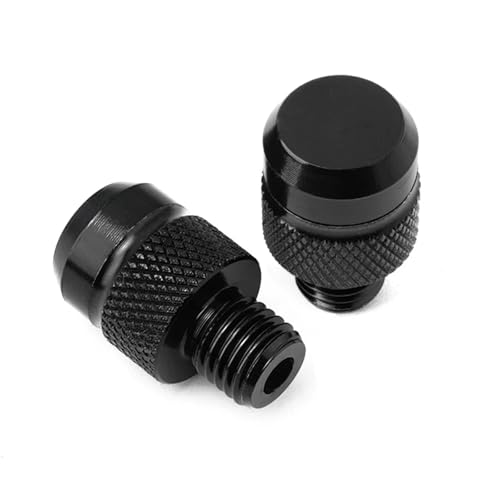 HUISI CNC Rückspiegel Loch Stecker Schraube Bolzen Abdeckung Fit for BENELLI 502C 752S TRK 702 502X 251 Leoncino 500 250 TNT 125 300 600(Black No logo)